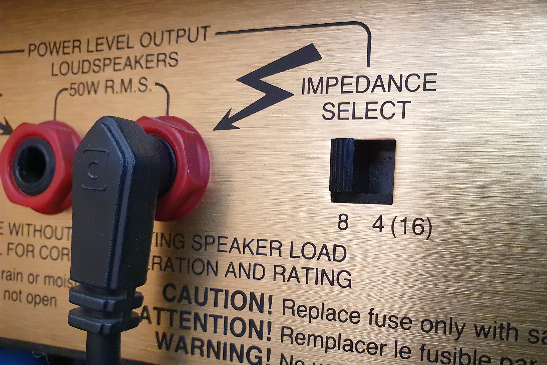 Impedance selector on Marshall 4502