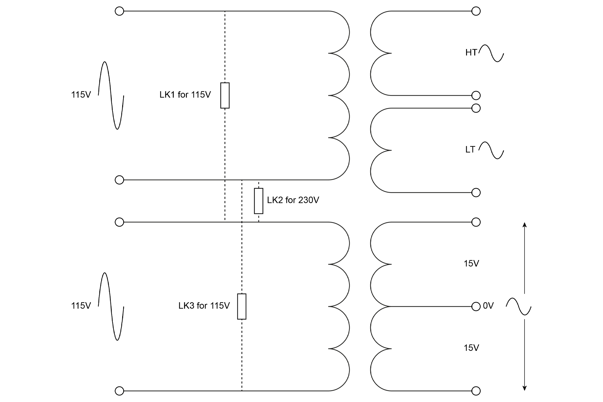 JMP-1 Input Voltage Selection Schematic