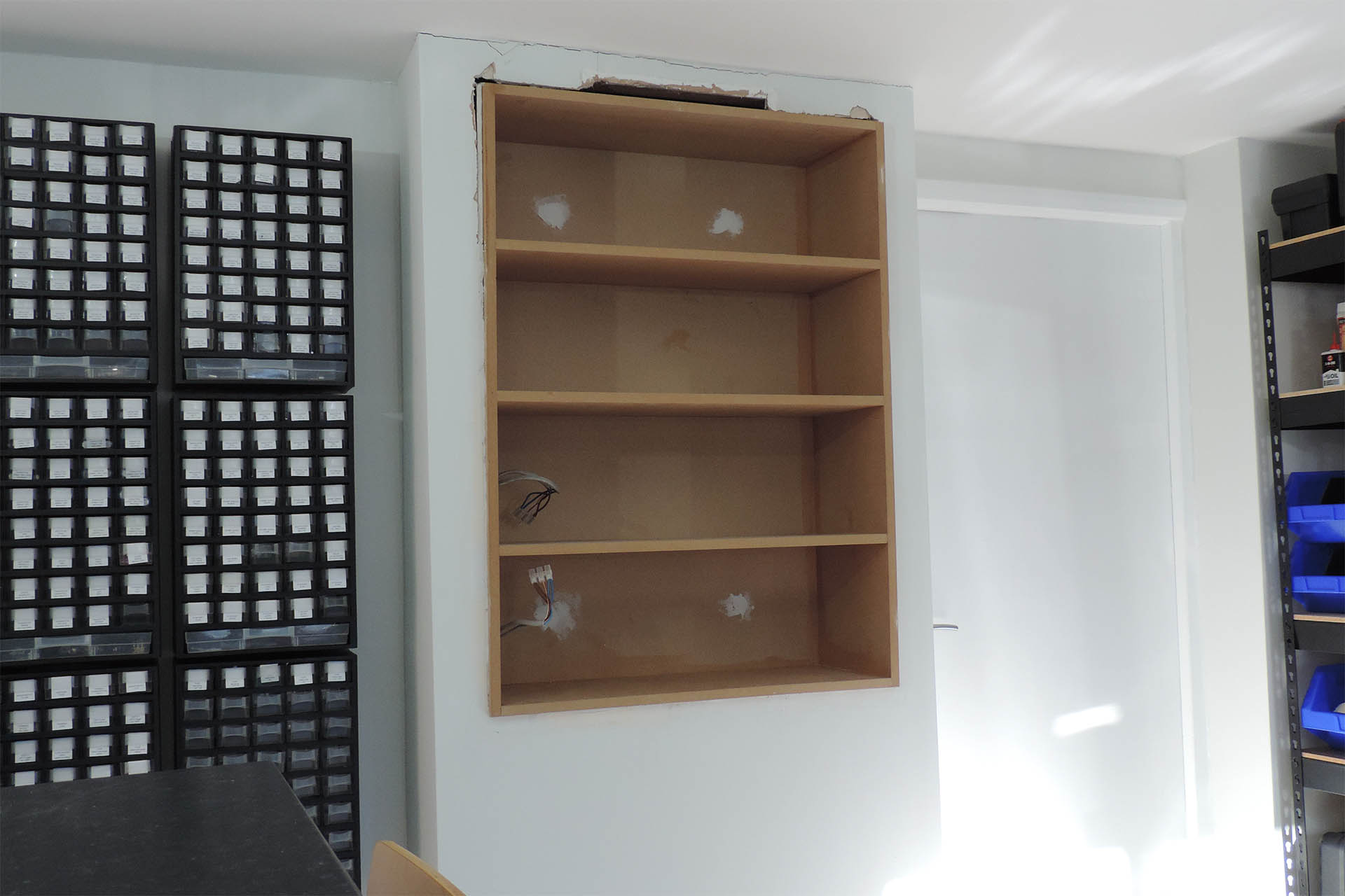 Shelf unit in place and secure