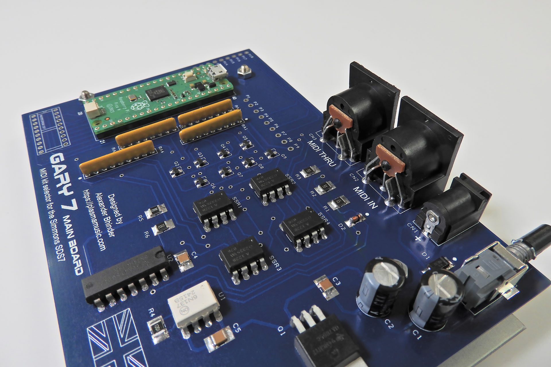 Gary 7 main-board showing dual SSRs and switching transistors