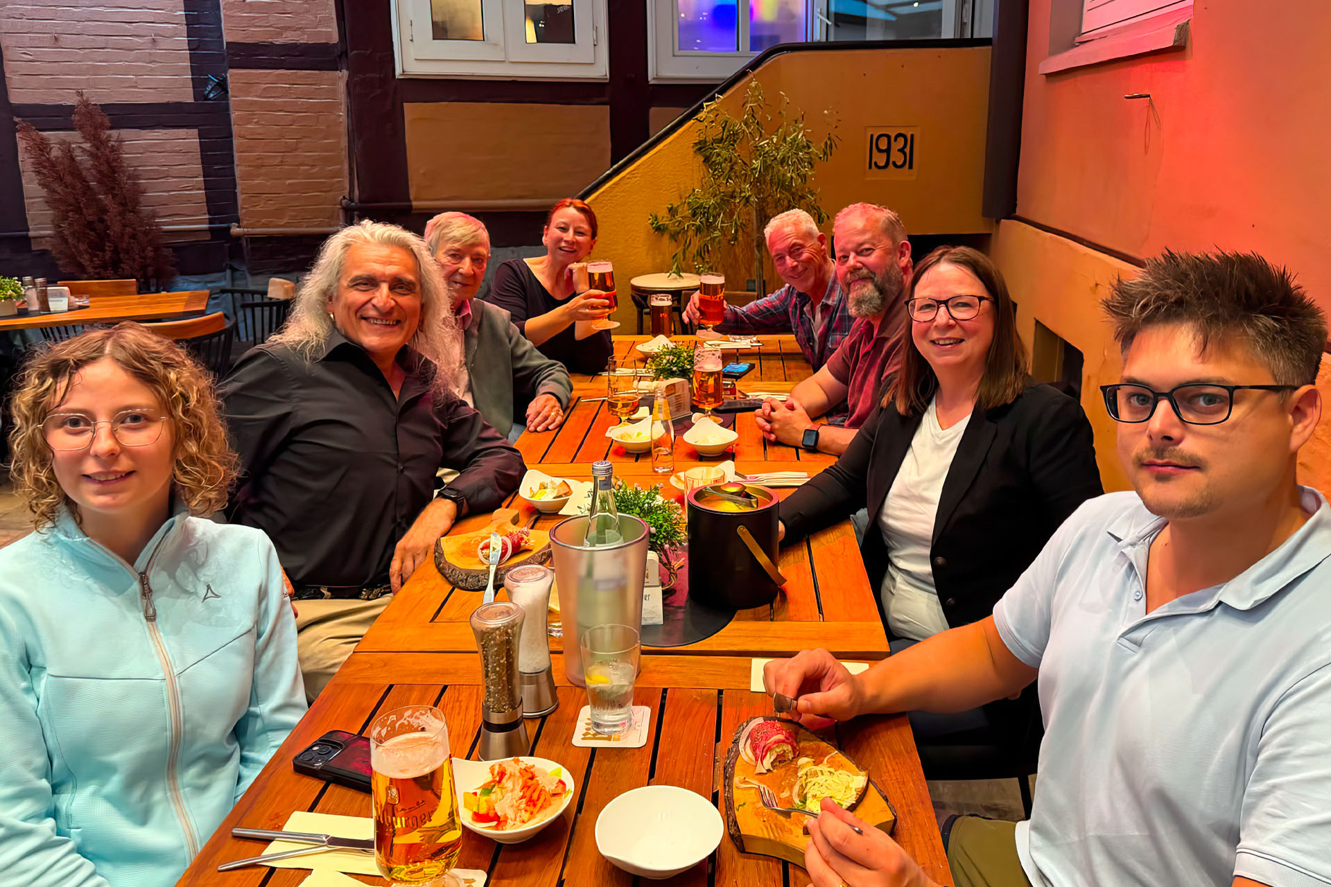 Sunday evening meal out with family in Celle
